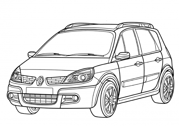 Renault Scenic  coloring page image
