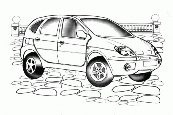 Renault Scenic RX coloring page image