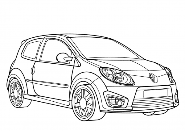 Renault Twingo Rs  coloring page image