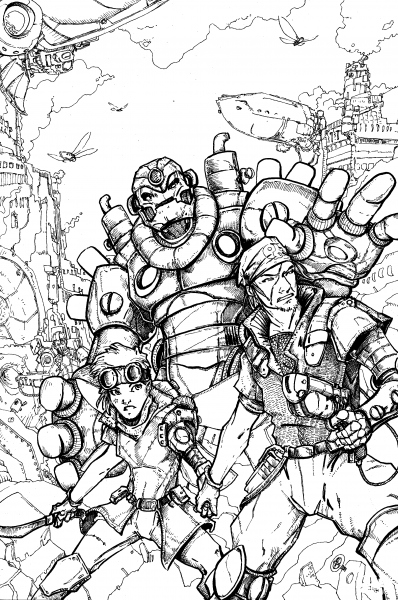 Renegades Steampunk by Questing Raven  coloring page image