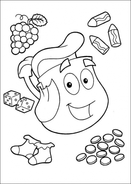 Rescue pack coloring page image