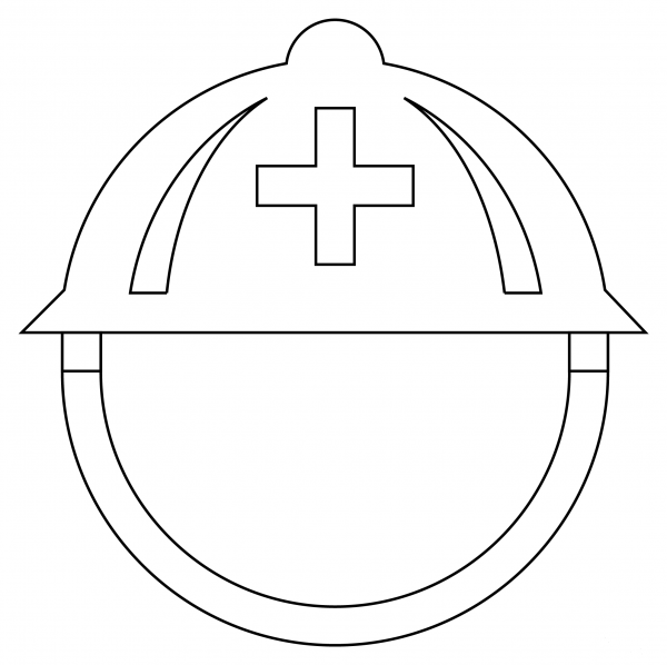 Rescue Workers Helmet coloring page image