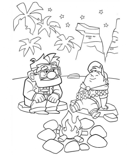Resting In The Evening  coloring page image
