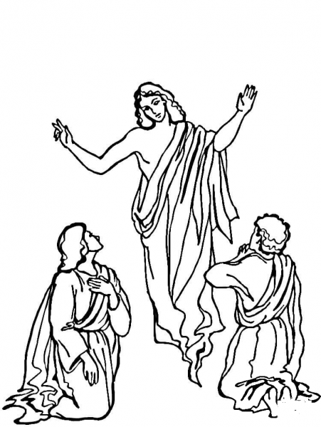 Resurrection coloring page image