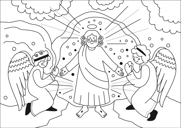 Resurrection of Christ coloring page image