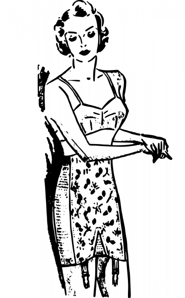 Retro Corset coloring page image