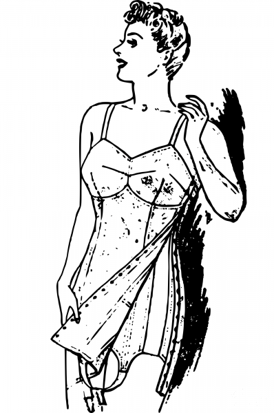 Retro Corset coloring page image