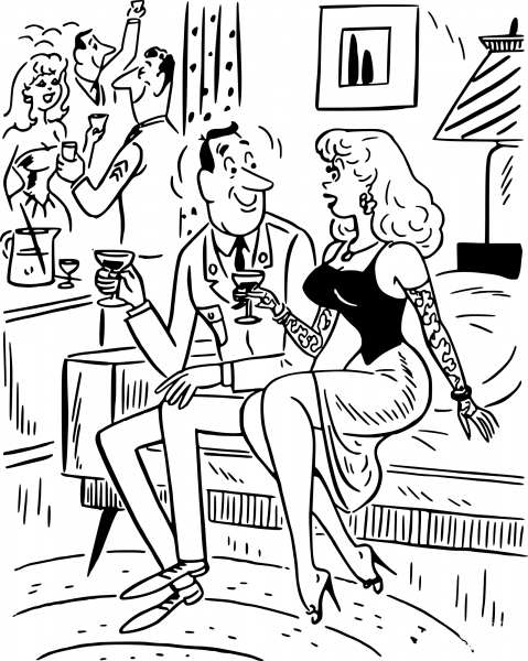 Retro Party coloring page image