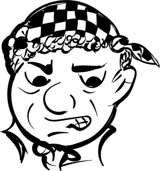 Retro Pirate coloring page image