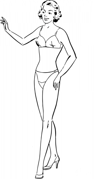 Retro Underwear coloring page image