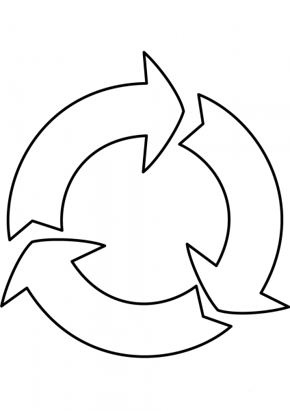 Reuse Sign coloring page image