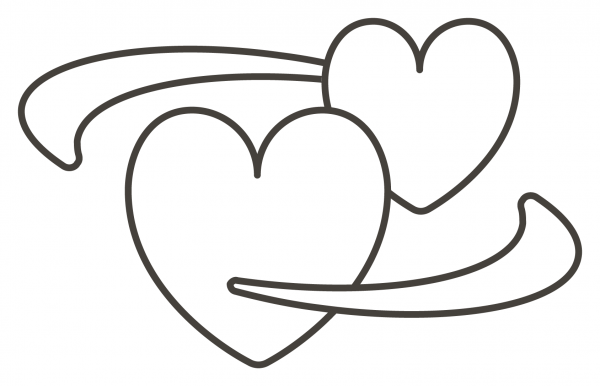 Revolving Hearts coloring page image