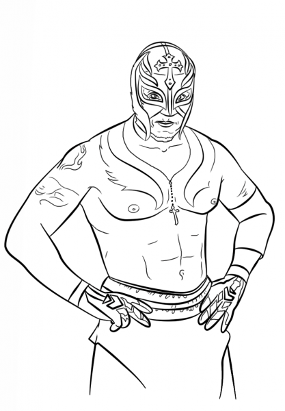 Rey Mysterio coloring page image