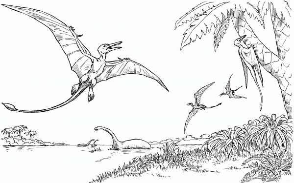 Rhamphorhynchus coloring page image