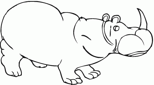Rhinoceros coloring page image