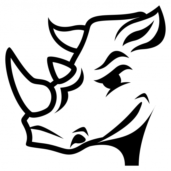Rhinoceros Emoji coloring page image