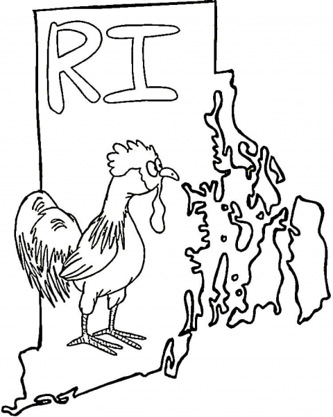 Rhode Island coloring page image