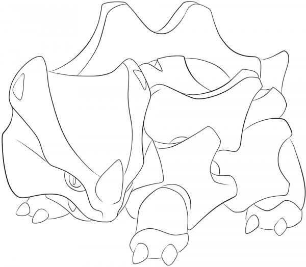 Rhyhorn coloring page image