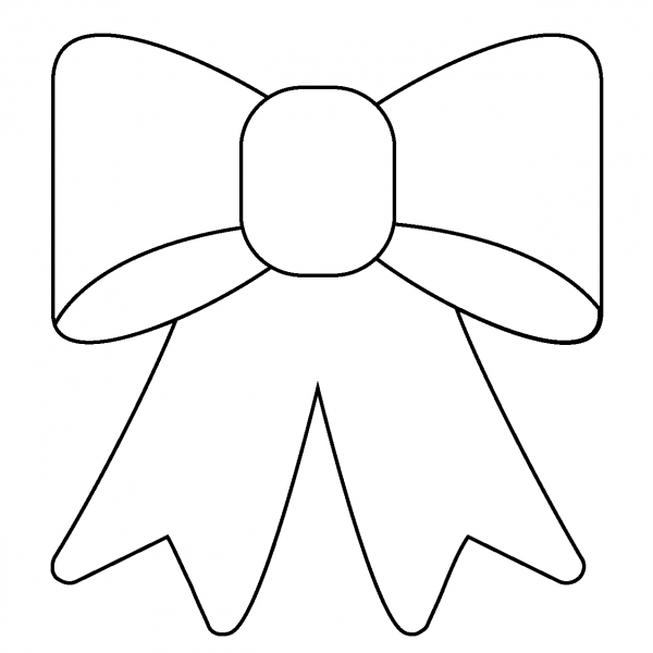 Ribbon Emoji coloring page image