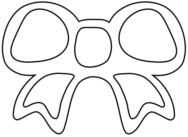 Ribbon Emoji coloring page image