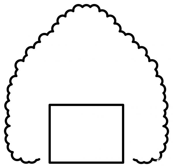 Rice Ball Emoji coloring page image