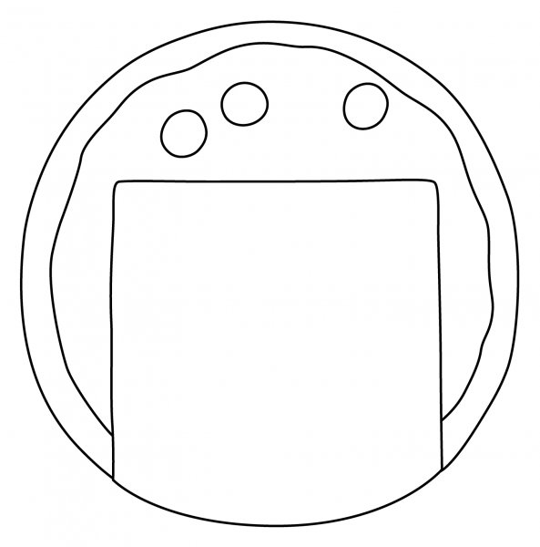 Rice Cracker Emoji coloring page image