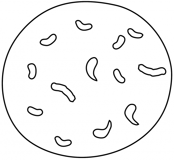 Rice Cracker Emoji coloring page image