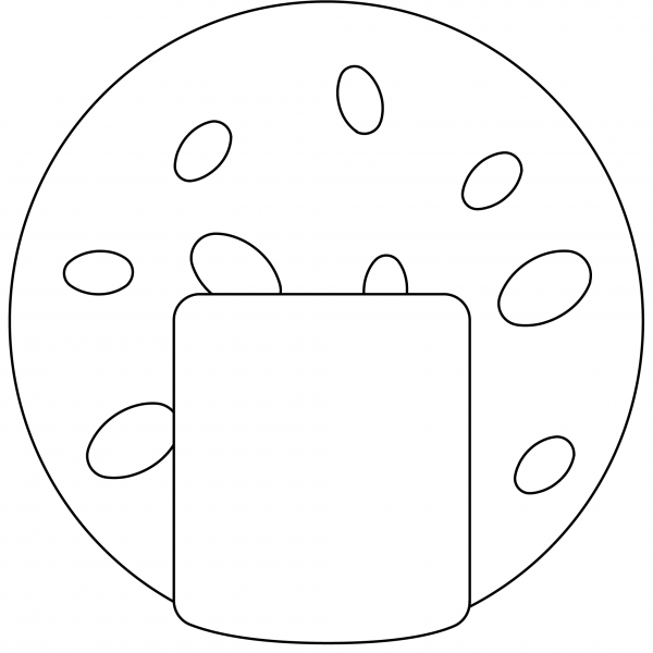 Rice Cracker Emoji coloring page image