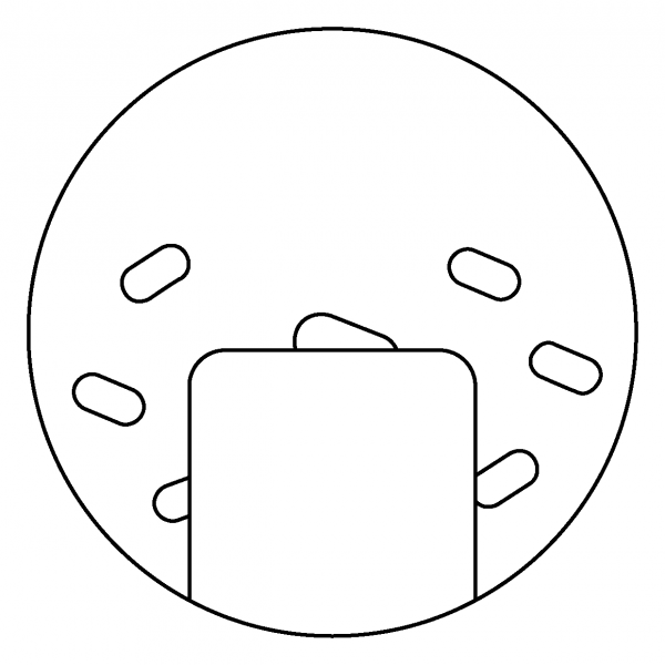 Rice Cracker Emoji coloring page image
