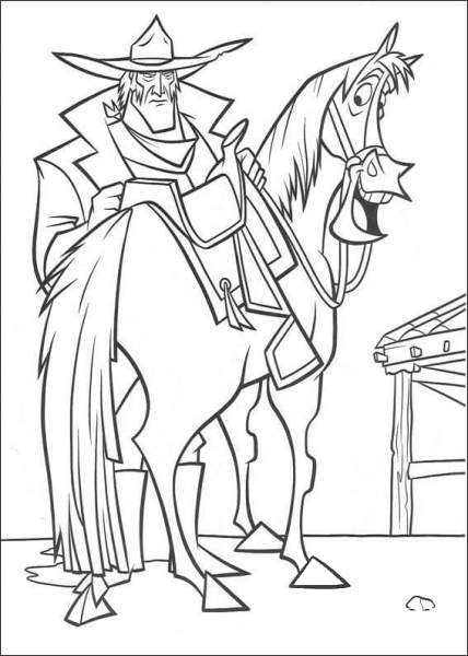 Rico Hunter and his Horse Buck coloring page image