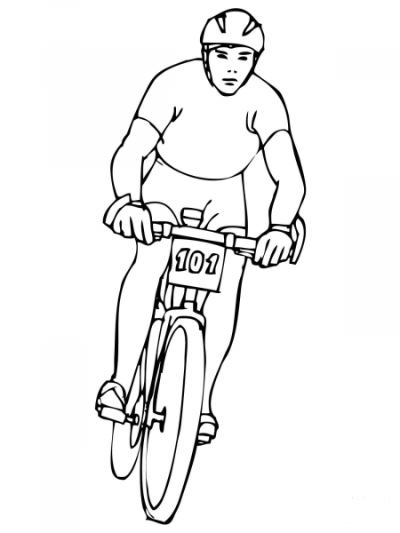 Riding Mountain Bike coloring page image