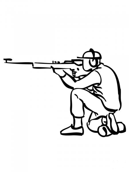 Rifle Shooting coloring page image
