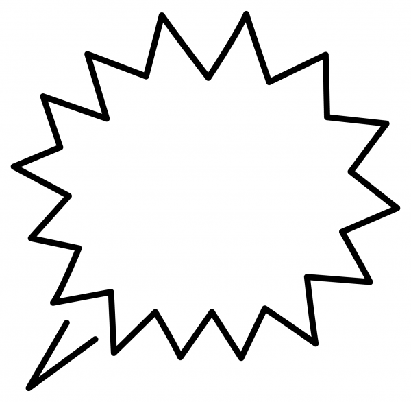 Right Anger Bubble Emoji coloring page image