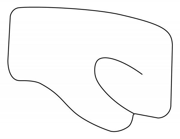 Right Facing Fist Emoji coloring page image