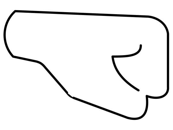 Right Facing Fist Emoji coloring page image