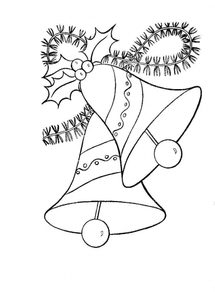 Ring the Christmas bells coloring page image