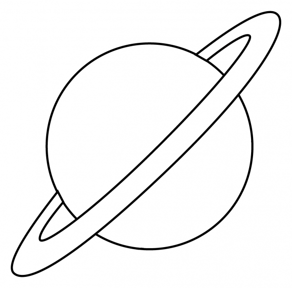 Ringed Planet Emoji Coloring Page - Colouringpages