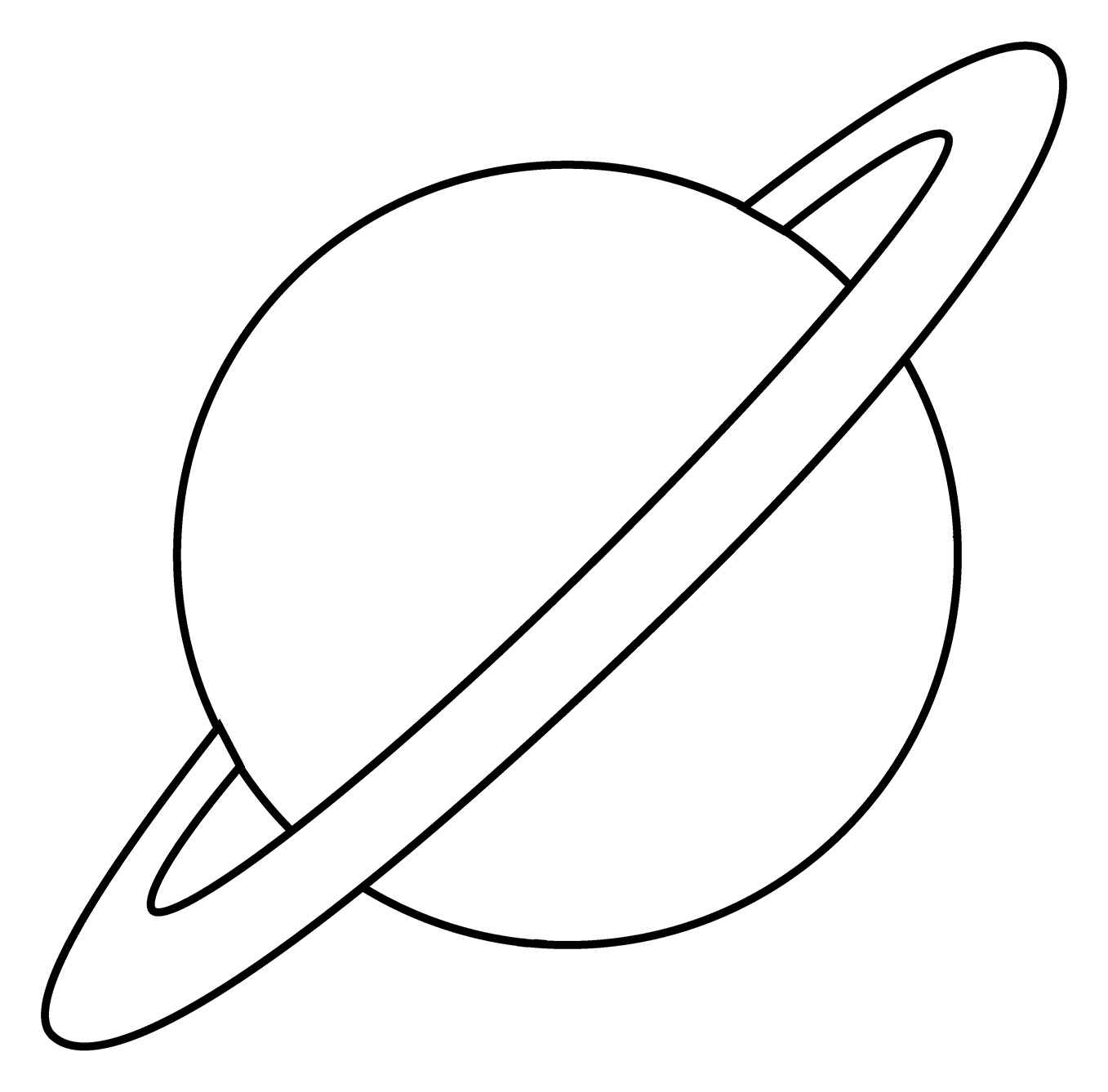 Ringed Planet Emoji coloring page - ColouringPages