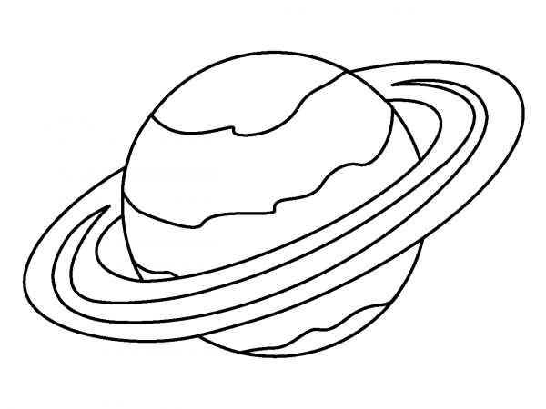 Ringed Planet Emoji coloring page image