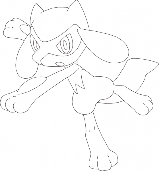 Riolu coloring page image