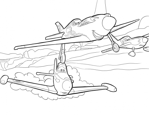 Ripslinger Tries to Take out Dusty coloring page image