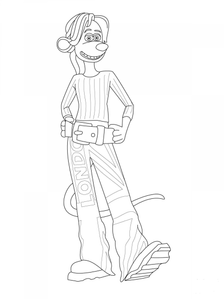 Rita is Waiting coloring page image