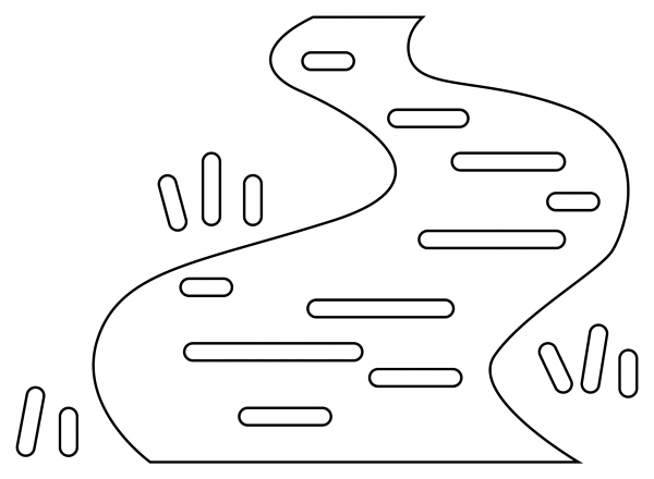 River coloring page image