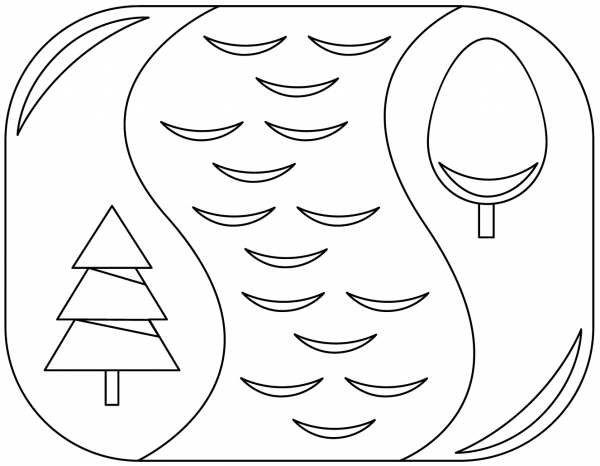 River coloring page image