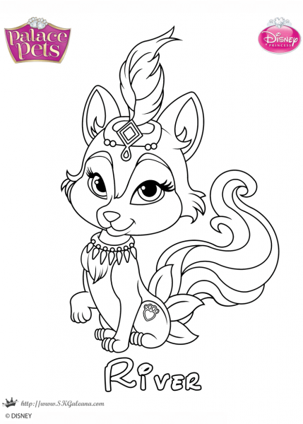 River Princess coloring page image