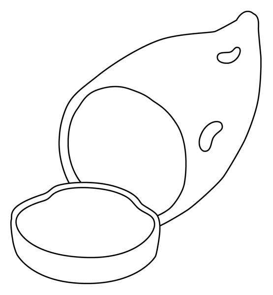 Roasted Sweet Potato Emoji coloring page image
