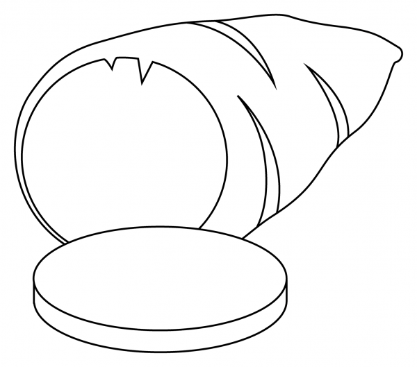 Roasted Sweet Potato Emoji coloring page image