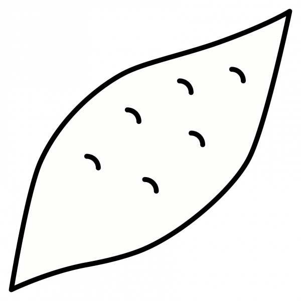 Roasted Sweet Potato Emoji coloring page image