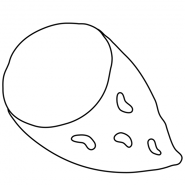 Roasted Sweet Potato Emoji coloring page image
