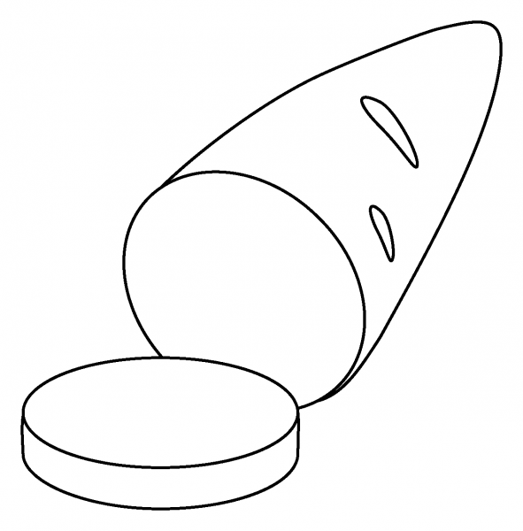 Roasted Sweet Potato Emoji coloring page image